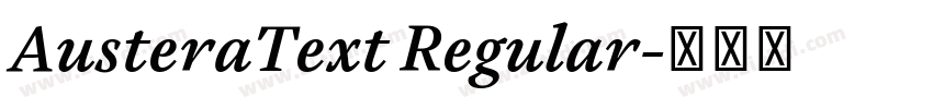 AusteraText Regular字体转换